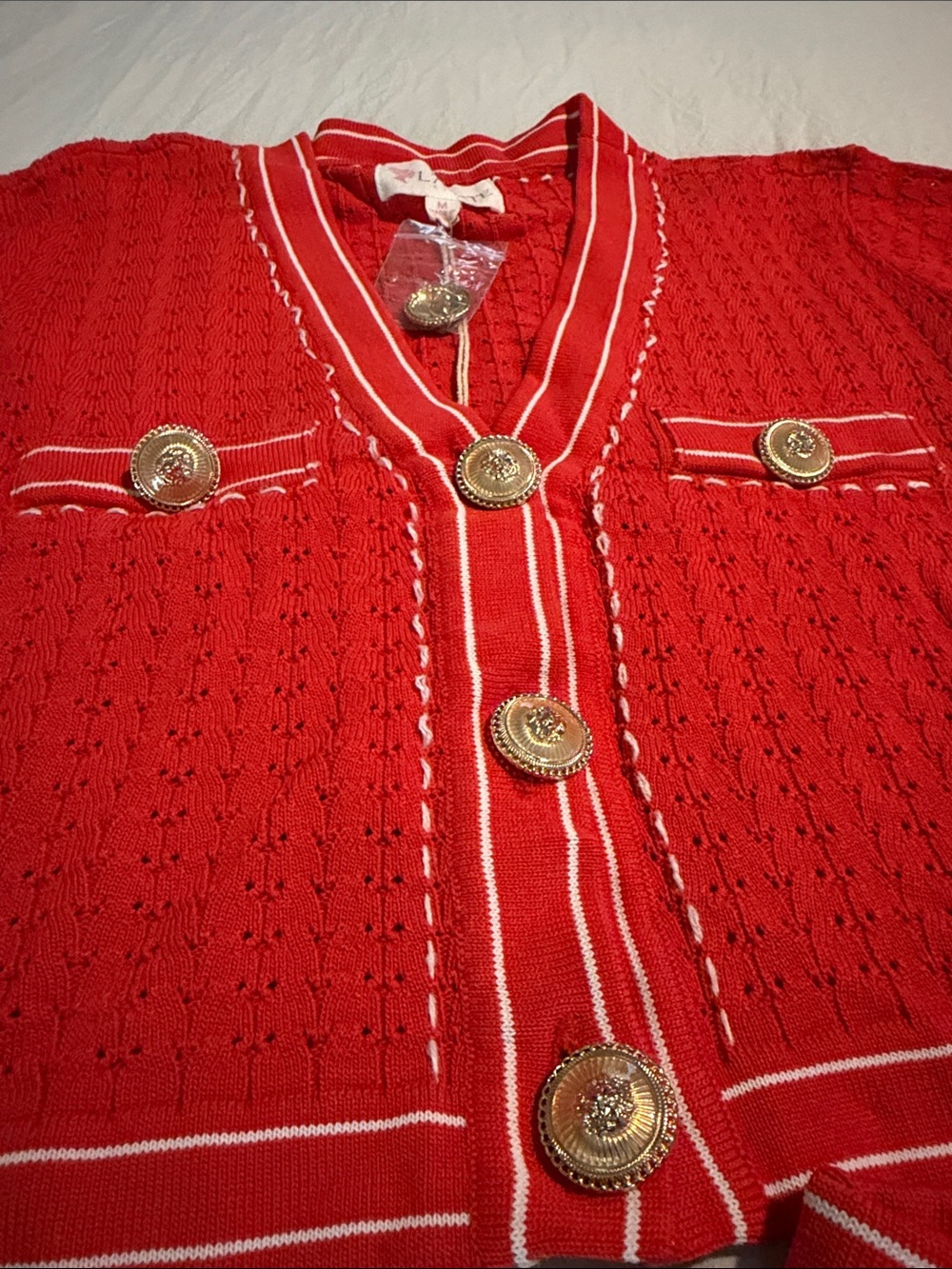 L'ATISTE Red Two-Piece Knit Skirt Set - Picture 6 of 6
